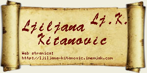 Ljiljana Kitanović vizit kartica